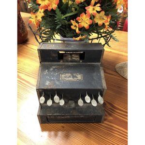 Vintage Earl Toy Cash Register 1930's Naylor Corp Chicago Primitive
